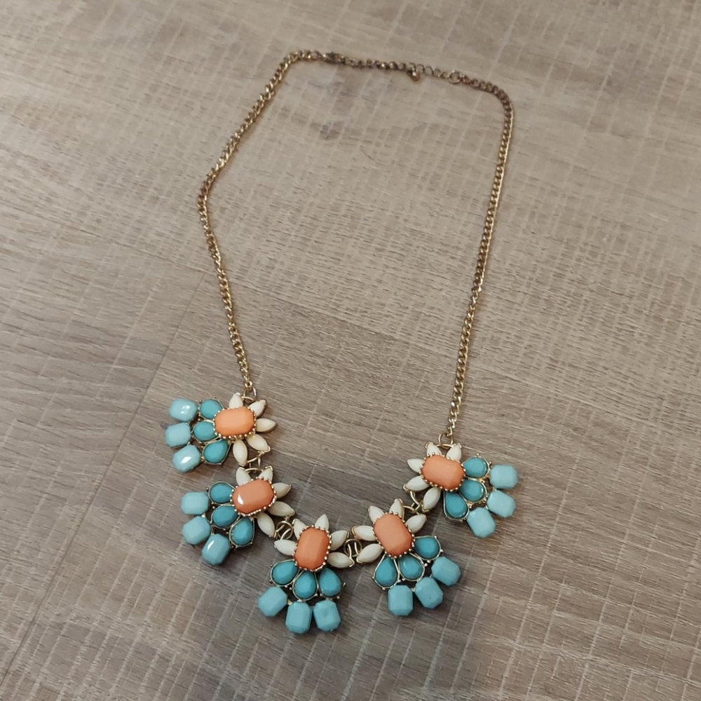 Vintage style beaded statement necklace